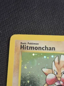 Hitmonchan 8/130 Base Set 2 Holo Rare Pokemon TCG * Half Swirl* MP - Image 5