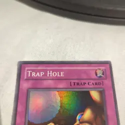 YuGiOh Trap Hole 1st LP super LOB-058 Holo - Image 3