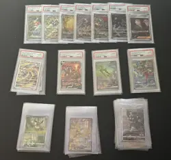 50 Pokemon Card Lot - 18 (4) Sequential Sets PSA 10 + 32 Raw JPN, CHN, ENG Lot - Image 1