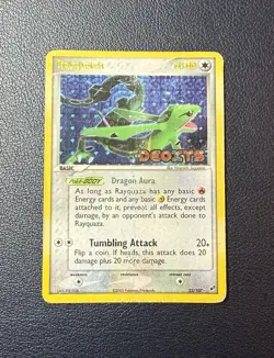 2005 Pokemon Rayquaza Reverse Holo ex Deoxys 22/107 STAMPED Card See Pictures - Image 1