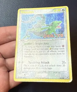 2005 Pokemon Rayquaza Reverse Holo ex Deoxys 22/107 STAMPED Card See Pictures - Image 2