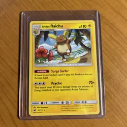 Pokemon Alolan Raichu TCG Holo Card 31/111 - Image 1