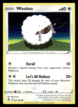 Wooloo (221) Common 221/264 SWSH08: Fusion Strike Pokemon Card - Image 1