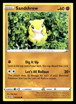 Sandshrew Common 131/264 SWSH08: Fusion Strike Pokemon Card - Image 1