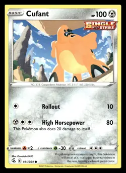 Cufant Common 191/264 SWSH08: Fusion Strike Pokemon Card - Image 1