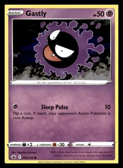 Gastly Common 055/198 SWSH06: Chilling Reign Pokemon Card - Image 1