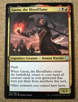 Garna, the Bloodflame [Dominaria] Magic MTG - Image 1