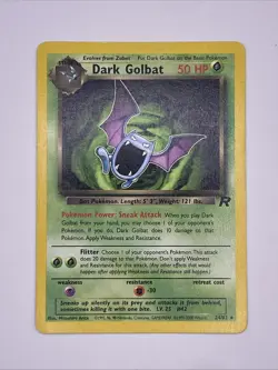 Dark Golbat Team Rocket 1st Edition Rare 24/82 Non-Foil Vintage Pokemon Card - Image 1