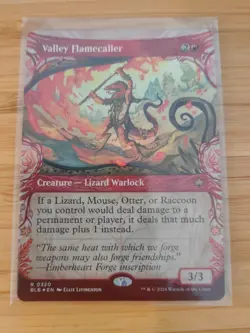 MTG Valley Flamecaller (Showcase FOIL) 0320 Bloomburrow M/NM Free UK P&P - Image 1