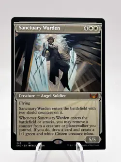 Sanctuary Warden 343 Showcase Streets of New Capenna SNC MTG NM - Image 1