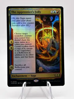 The Apprentice's Folly 0200 Foil Prerelease Wilds of Eldraine WOE MTG NM - Image 1