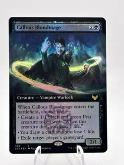 Callous Bloodmage 0302 Foil Extended Art Strixhaven: School of Mages STX MTG NM - Image 1