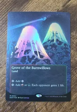 Grove of the Burnwillows M 0062 Borderless FOIL MTG Edge Of Eternities NM/M - Image 1