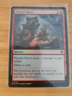 MTG Playful Shove (FOIL) 0145 Bloomburrow M/NM Free UK P&P - Image 1