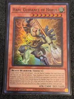 Yugioh! Hapi, Guidance of Horus - AGOV-EN013 - Super Rare - 1st Edition Near Min - Image 1