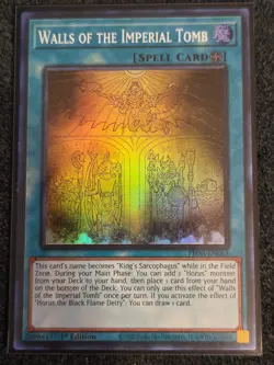 Yugioh Walls of The Imperial Tomb PHNI-EN065 Super Rare 1st Ed NM - Image 1
