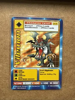 Bandai Digimon Trading Card 1st Edition Vilemon CP-14 - Image 1