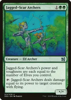 Jagged-Scar Archers - Medium Play MTG Duel Decks: Elves vs Inventors - Image 1