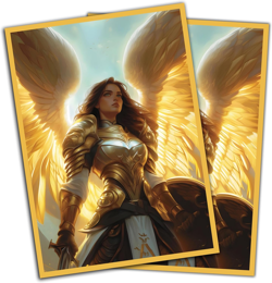 Angel Warrior Card Game Sleeves - 100 Pack - Compatible with MTG - Perfect for M - Image 1