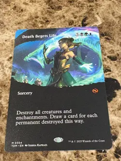DEATH BEGETS LIFE Magic the Gathering MTG Tarkir: Dragonstorm Borderless - Image 1