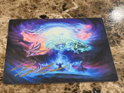 CALL THE SPIRIT DRAGONS Magic MTG Tarkir: Dragonstorm Art Series Gold Stamp - Image 1