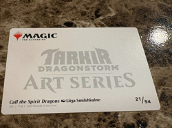 CALL THE SPIRIT DRAGONS Magic MTG Tarkir: Dragonstorm Art Series Gold Stamp - Image 2