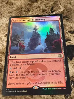 CORI MOUNTAIN MONASTERY Magic the Gathering MTG Tarkir: Dragonstorm Foil - Image 1