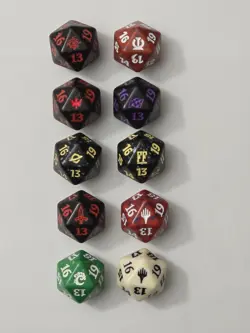 A Lot Of 10 MTG Spindown Dice Standard Sized Assorted - Image 1