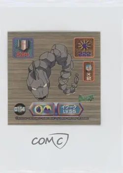 Onix Pokemon Pocket Monsters Amada Super DX Sticker Gold #D164 1998 1f5 - Image 1