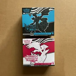 Pokemon TCG - Black Bolt and White Flare Elite Trainer Box ETB Bundle - Image 1