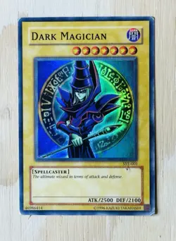 VINTAGE YuGiOh Dark Magician SYE-001 HP Heavily Played - Image 1