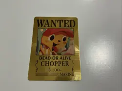 One Piece Wanted Poster Gold Card Collectible - Chopper - - Image 1