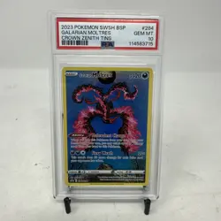 PSA 10 Galarian Moltres SWSH284 Promo Crown Zenith Holo Pokemon Card - Gem Mint - Image 1