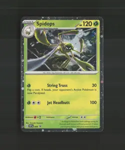Spidops SVP009 Scarlet & Violet Black Star Promo Cosmos Holo Pokemon Card LP - Image 1