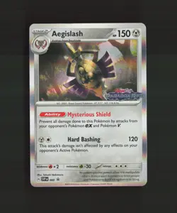Aegislash SVP060 Scarlet & Violet Black Star Promo Holo Stamped Pokemon Card LP - Image 1