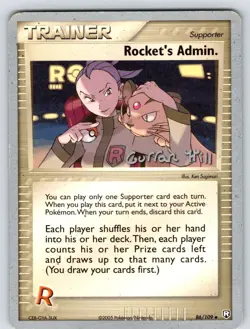 Rocket's Admin 86/109 2006 World Championship Uncommon Pokemon Card LP - Image 1