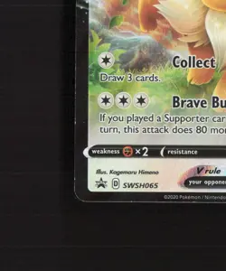 Eevee V SWSH065 Sword & Shield Black Star Promo Holo Stamped Pokemon Card MP - Image 5