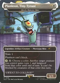 MTG Plankton, Tiny Tyrant (1926) *Non-Foil* Secret Lair: SpongeBob MT/NM Cmb Shp - Image 1
