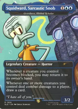 MTG Squidward, Sarcastic Snob (1928) *Non-Foil* Secret Lair: SpongeBob MT/NM - Image 1