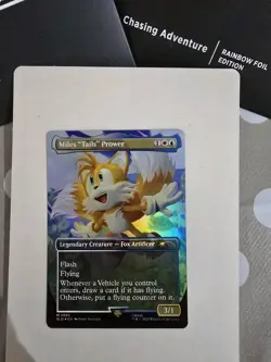 Miles “Tails” Prower FOIL and IN HAND Mythic Rare MtG Sonic Secret Lair SLD NM/M - Image 1