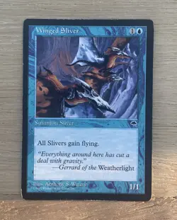 MTG Magic the Gathering Winged Sliver Summon Sliver (106/350) Tempest LP - Image 1