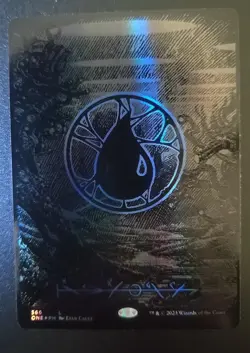 MTG Island 366 Phyrexia: All Will Be One OIL SLICK FOIL, Pack Fresh! - Image 1