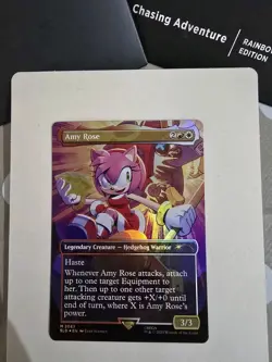 Amy Rose FOIL and IN HAND Mythic Rare MtG Sonic Secret Lair SLD Magic NM Mint - Image 1