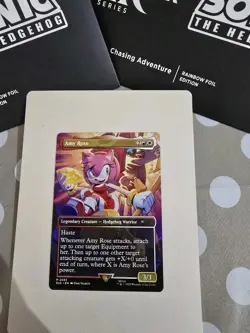Amy Rose IN HAND (non foil) Mythic Rare MtG Sonic Secret Lair SLD Magic NM Mint - Image 1