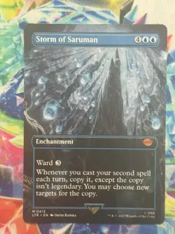 Mtg. Storm of Saruman. Borderless. Lord of the Rings. Pack Fresh Mint - Image 1