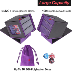 MTG Deck Box for Commander Display,Card Deck Box Fits 100 Double Sleeved Cards, - Image 3