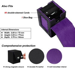 MTG Deck Box for Commander Display,Card Deck Box Fits 100 Double Sleeved Cards, - Image 4