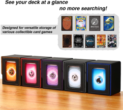 MTG Deck Box for Commander Display,Card Deck Box Fits 100 Double Sleeved Cards, - Image 5