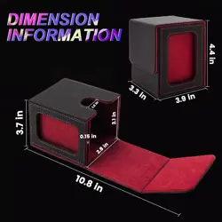 MTG Deck Box for Commander Display,Card Deck Box Fits 100 Double Sleeved Cards, - Image 5