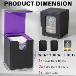MTG Deck Box for Commander Display,Card Deck Box Fits 100 Double Sleeved Cards, - Image 2